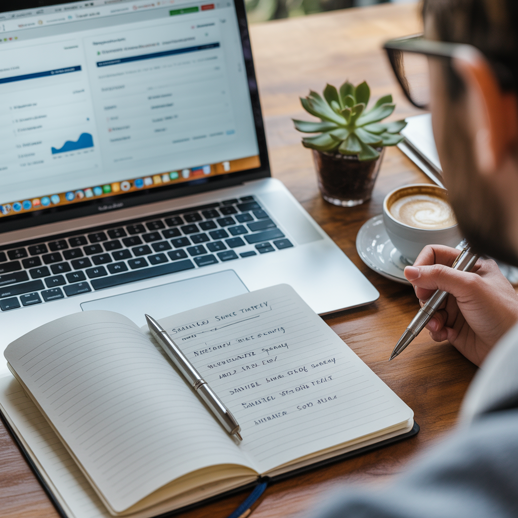 Strategic workspace with analytics